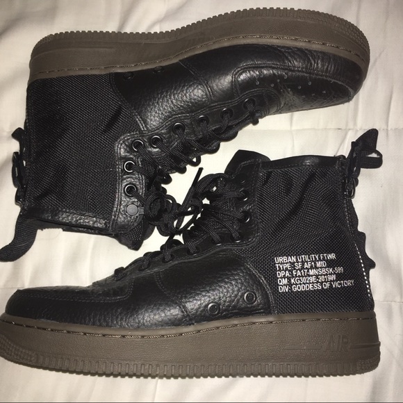 air force 1 mid black gum